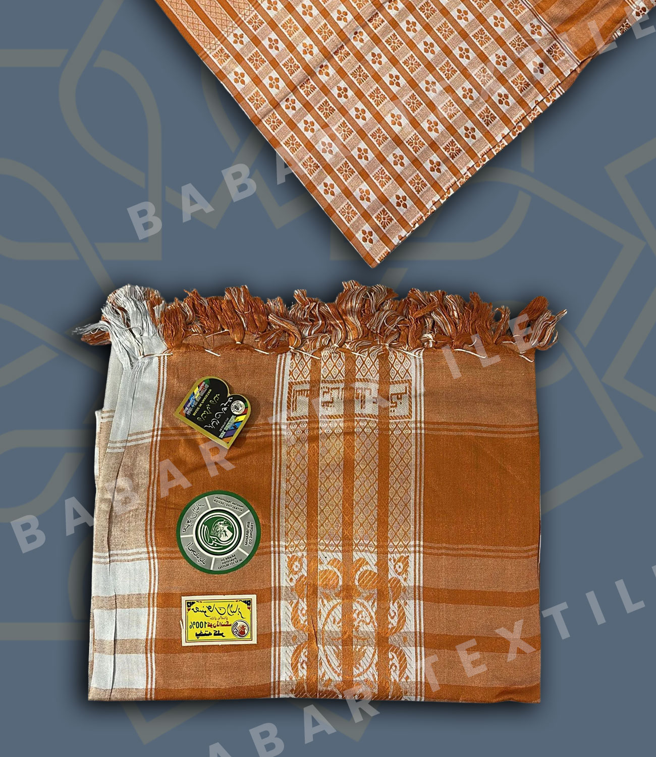 Orange & White Pattern Romal